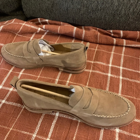 Beige Kelsi Dagger cow suede loafers - Picture 4 of 5